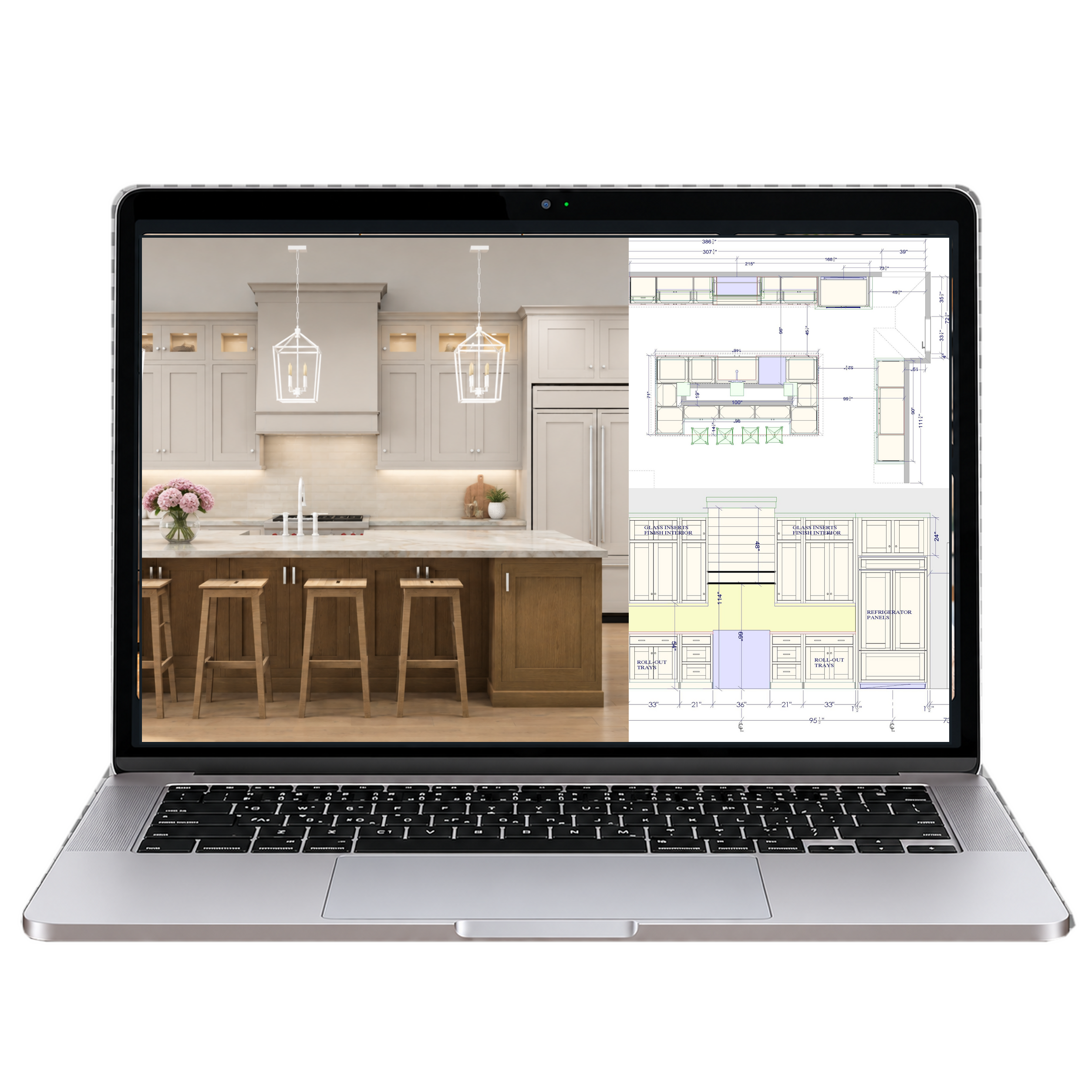 Kitchen design drawings and floor plans